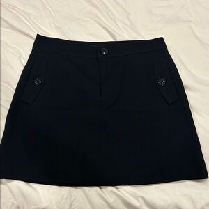 Pink Tartan Black Mini Skirt 100 % Wool size 12
